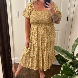 Old Navy Yellow Floral Dress